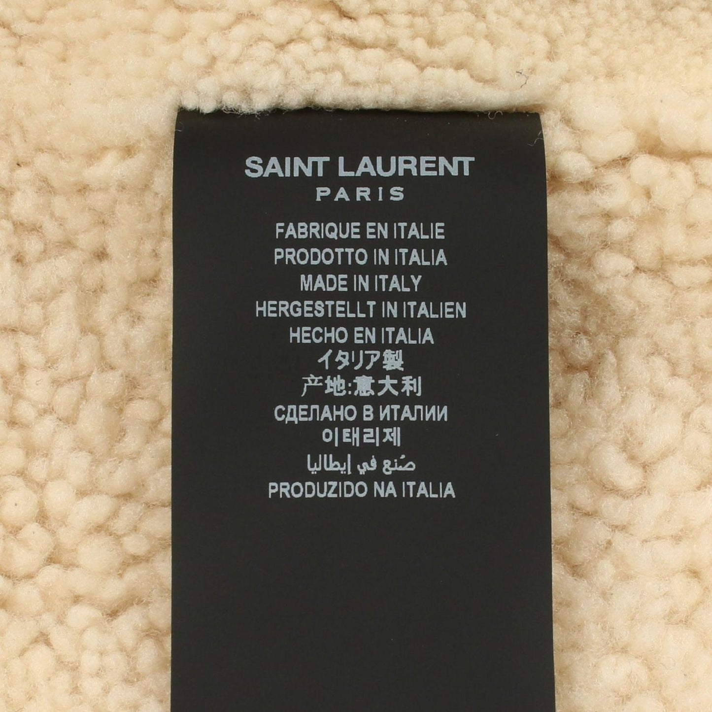 Saint Laurent Paris Shearling Jacket Boa Contrast Leather — view 6