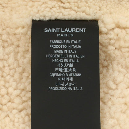 Saint Laurent Paris Shearling Jacket Boa Contrast Leather — view 6