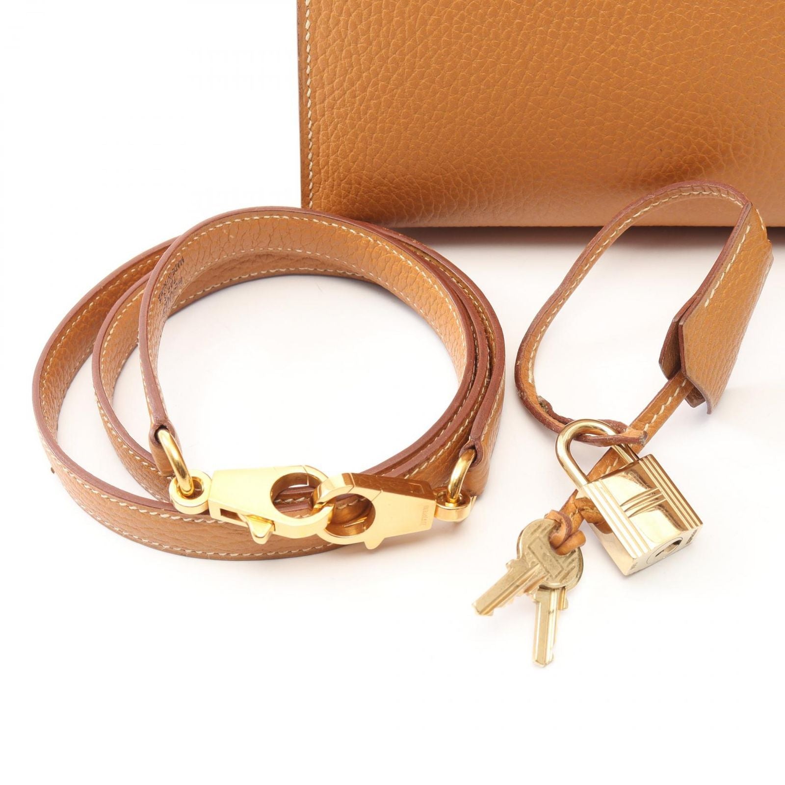Hermes Handbag Kelly 32 Sellier 2-Way Natural Sable Leather — view 6