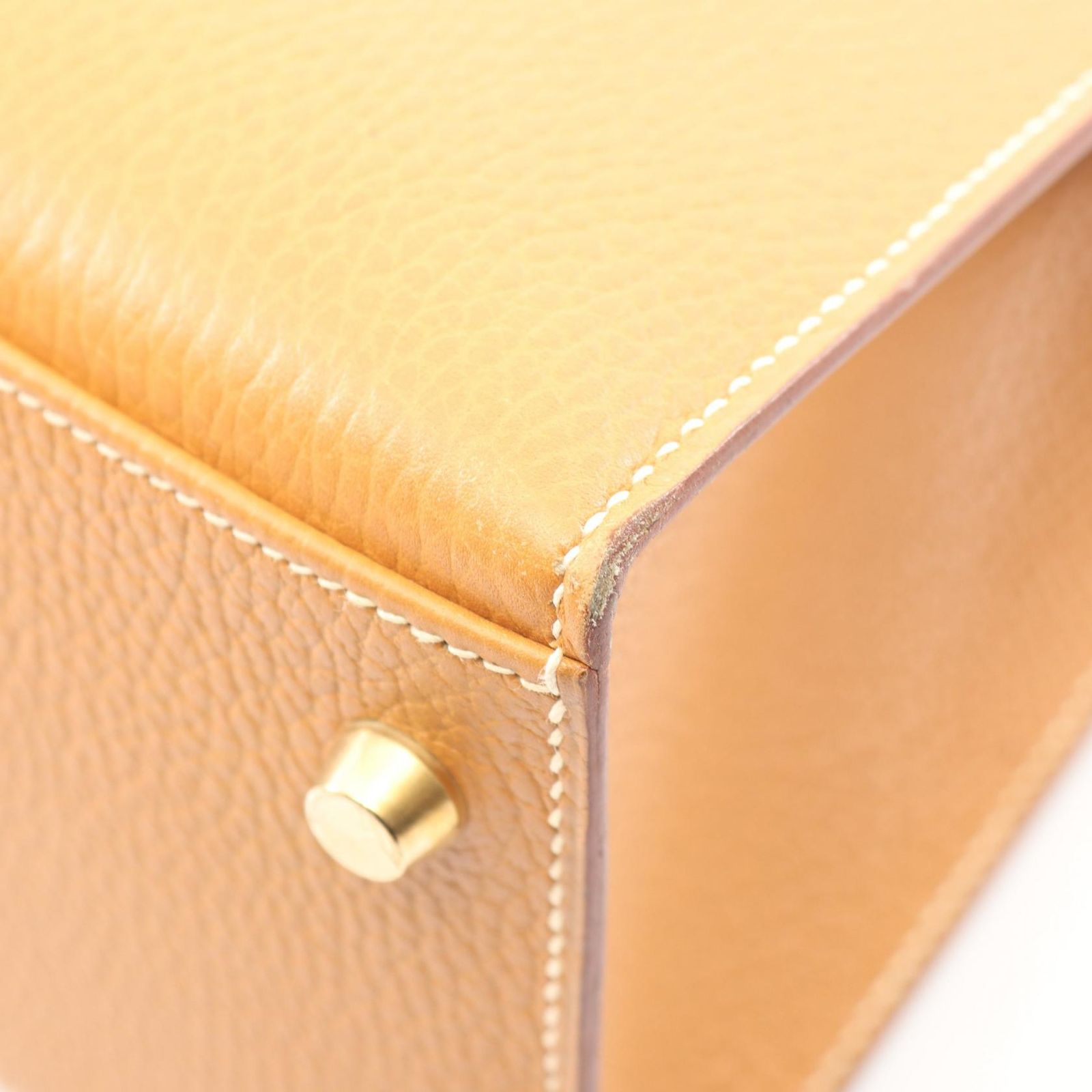 Hermes Handbag Kelly 32 Sellier 2-Way Natural Sable Leather — view 9