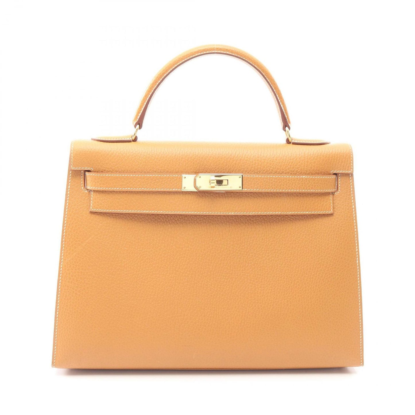 Hermes Handbag Kelly 32 Sellier 2-Way Natural Sable Leather