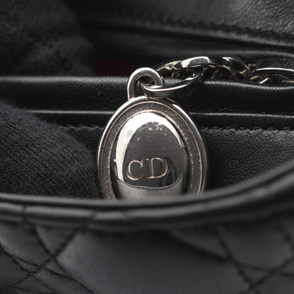 Dior Handbag Lady Dior Large Cannage 2-Way Black Leather Lady Dior Tote — view 9