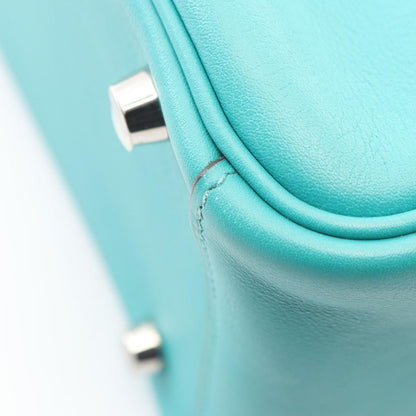 Hermes Shoulder Bag Lindy 26 Blue Paon Leather — view 7