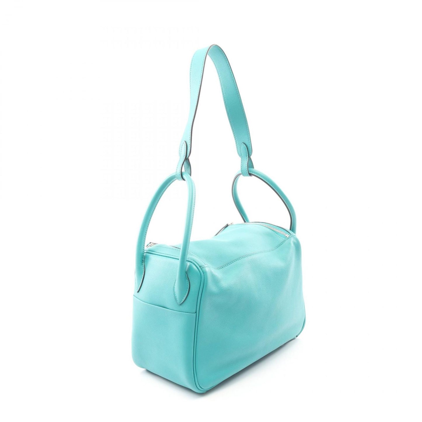 Hermes Shoulder Bag Lindy 26 Blue Paon Leather — view 2