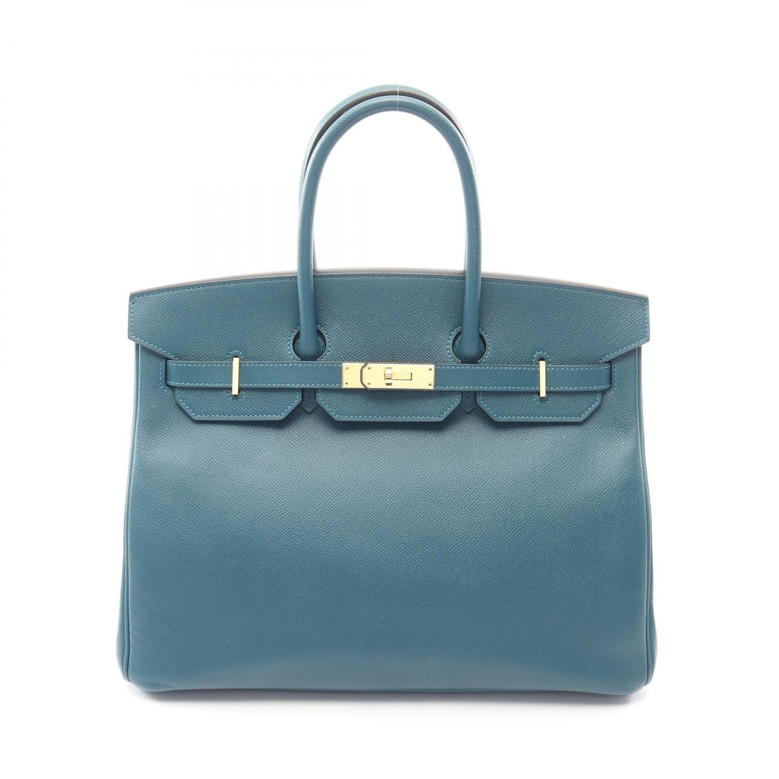 Hermes Handbag Birkin 35 Malachite Leather