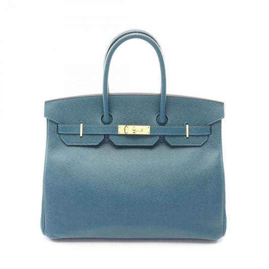Hermes Handbag Birkin 35 Malachite Leather