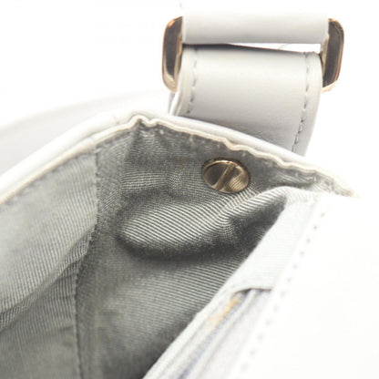 Chanel Shoulder Bag Quilted Frill Gray Lambskin — view 9