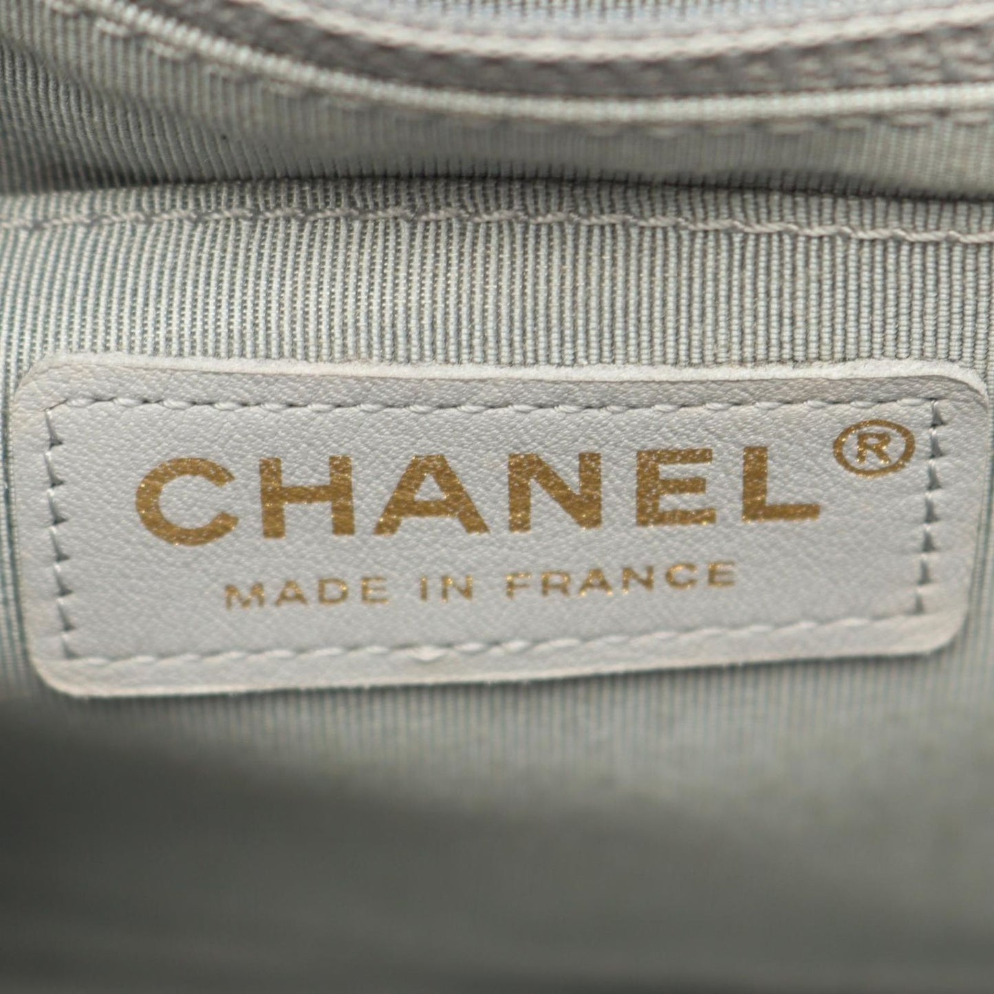Chanel Shoulder Bag Quilted Frill Gray Lambskin — view 4