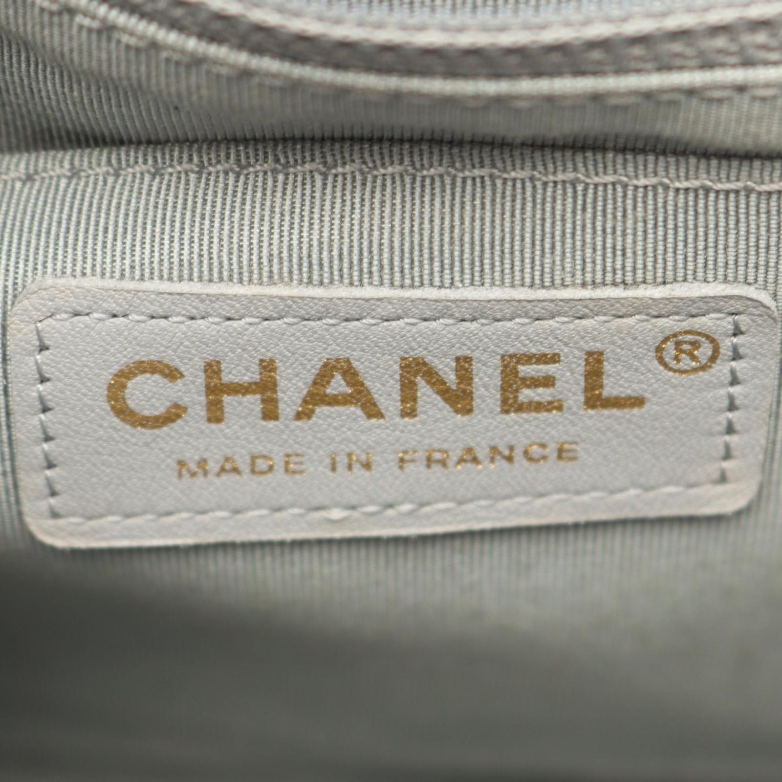 Chanel Shoulder Bag Quilted Frill Gray Lambskin — view 4
