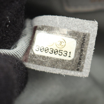 Chanel Shoulder Bag Quilted Frill Gray Lambskin — view 5