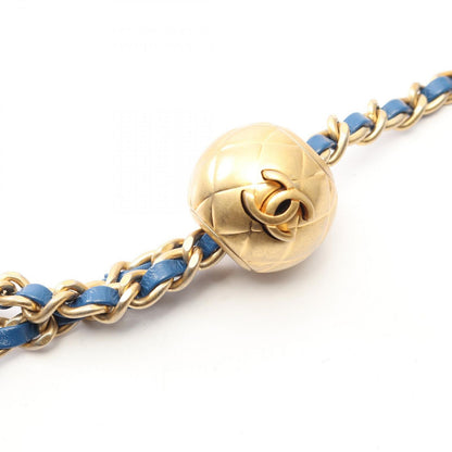 Chanel Shoulder Bag Quilted Blue Lambskin Mini Cocobol Chain — view 8