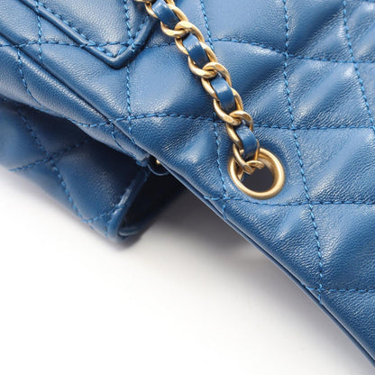 Chanel Shoulder Bag Quilted Blue Lambskin Mini Cocobol Chain — view 7