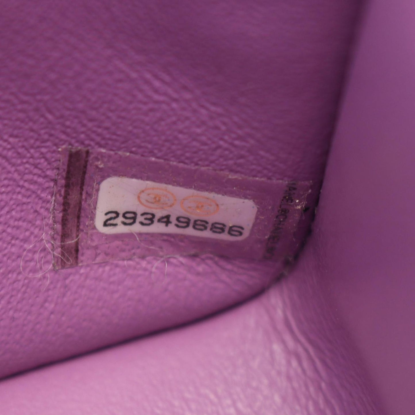 Chanel Shoulder Bag Mini Quilted Purple Lambskin Chain — view 5