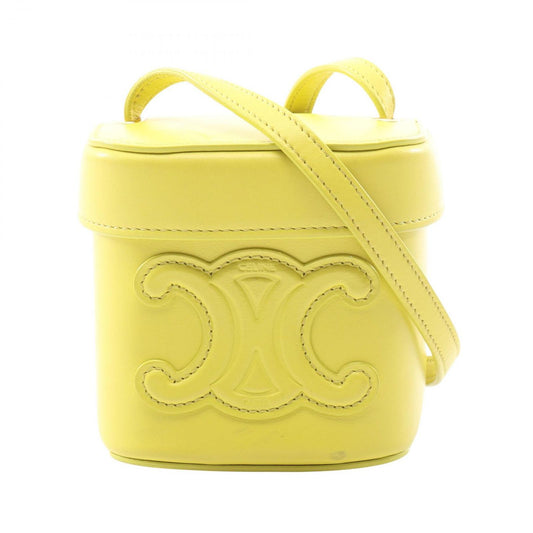 Celine Shoulder Bag Cuill Triomphe Small Box Yellow Leather