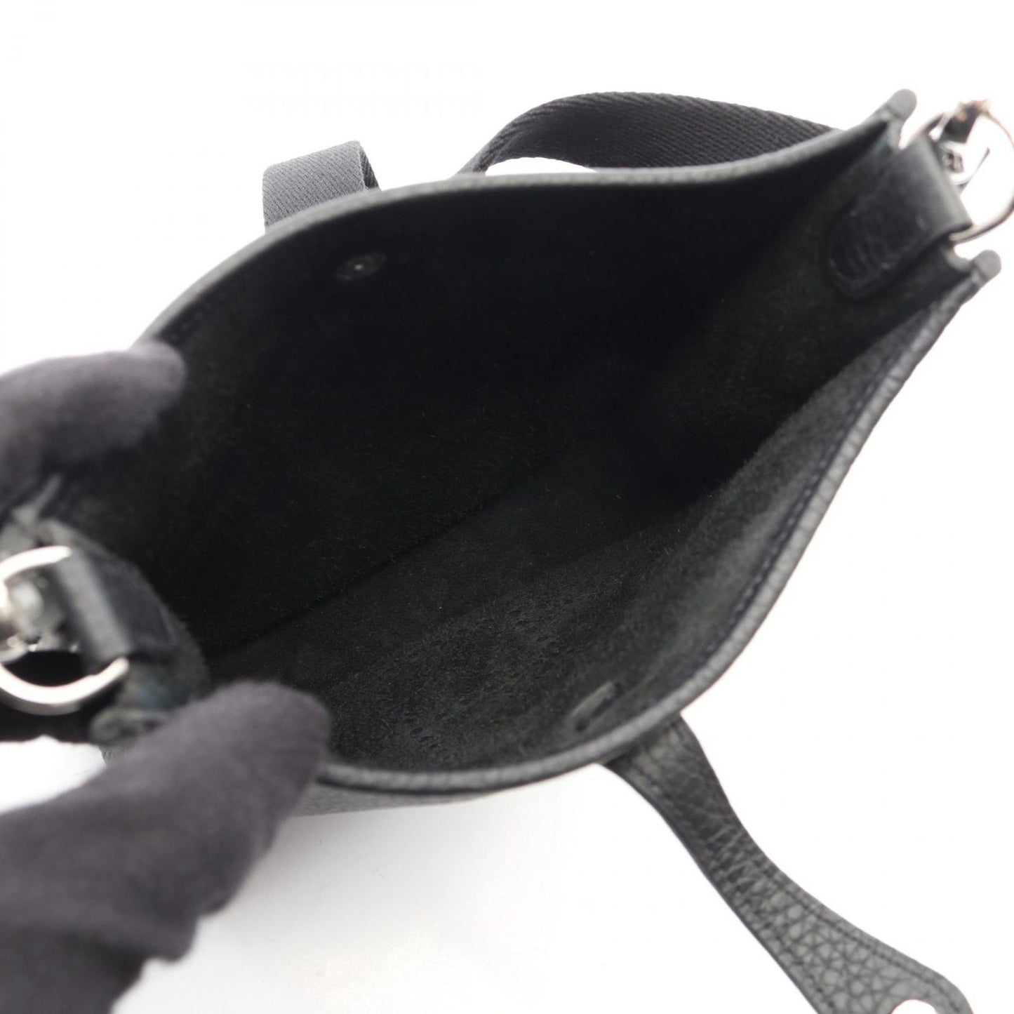 Hermes Shoulder Bag Evelyne TPM Amazon Black Leather TPM — view 3