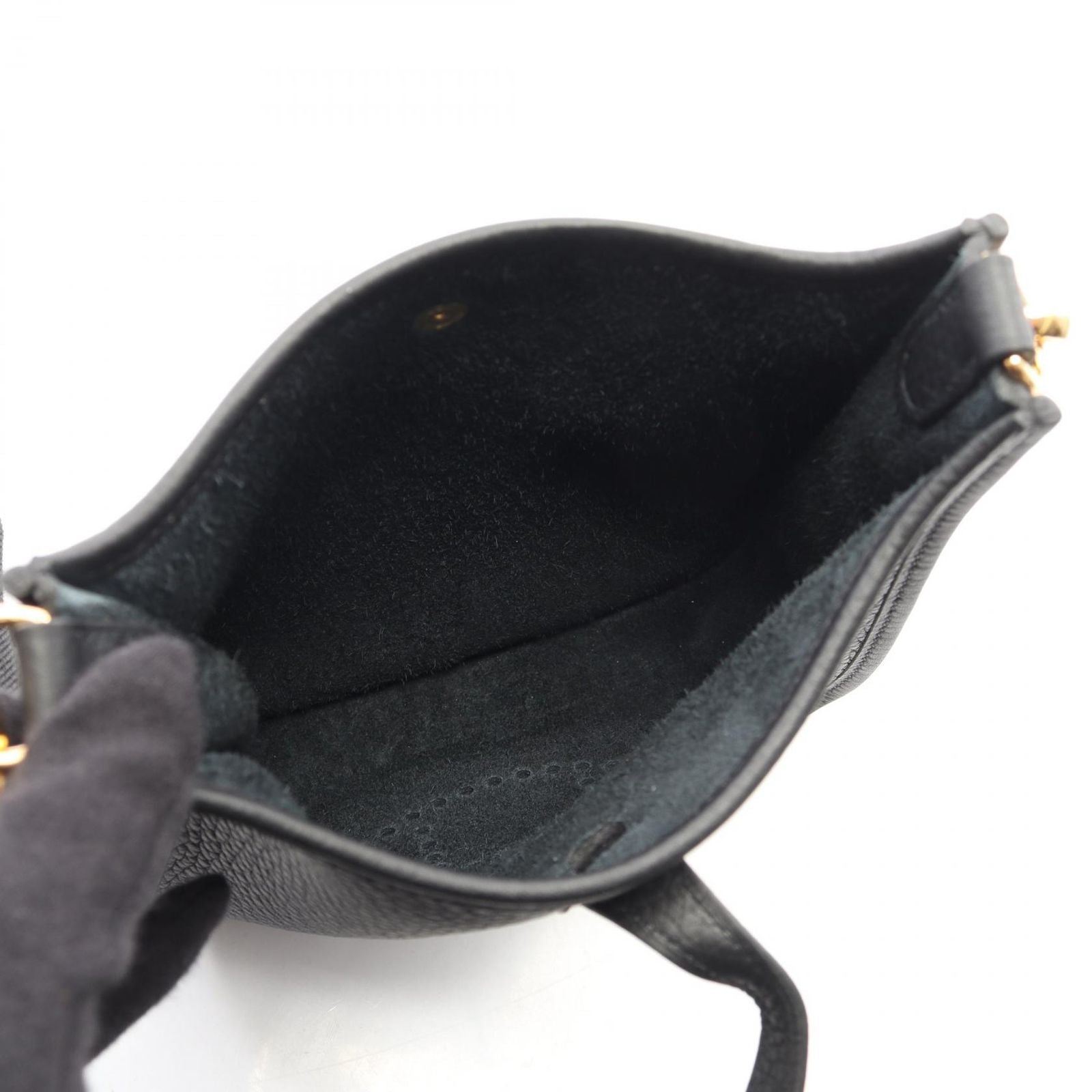 Hermes Shoulder Bag Evelyne TPM Amazon Black Leather TPM — view 3