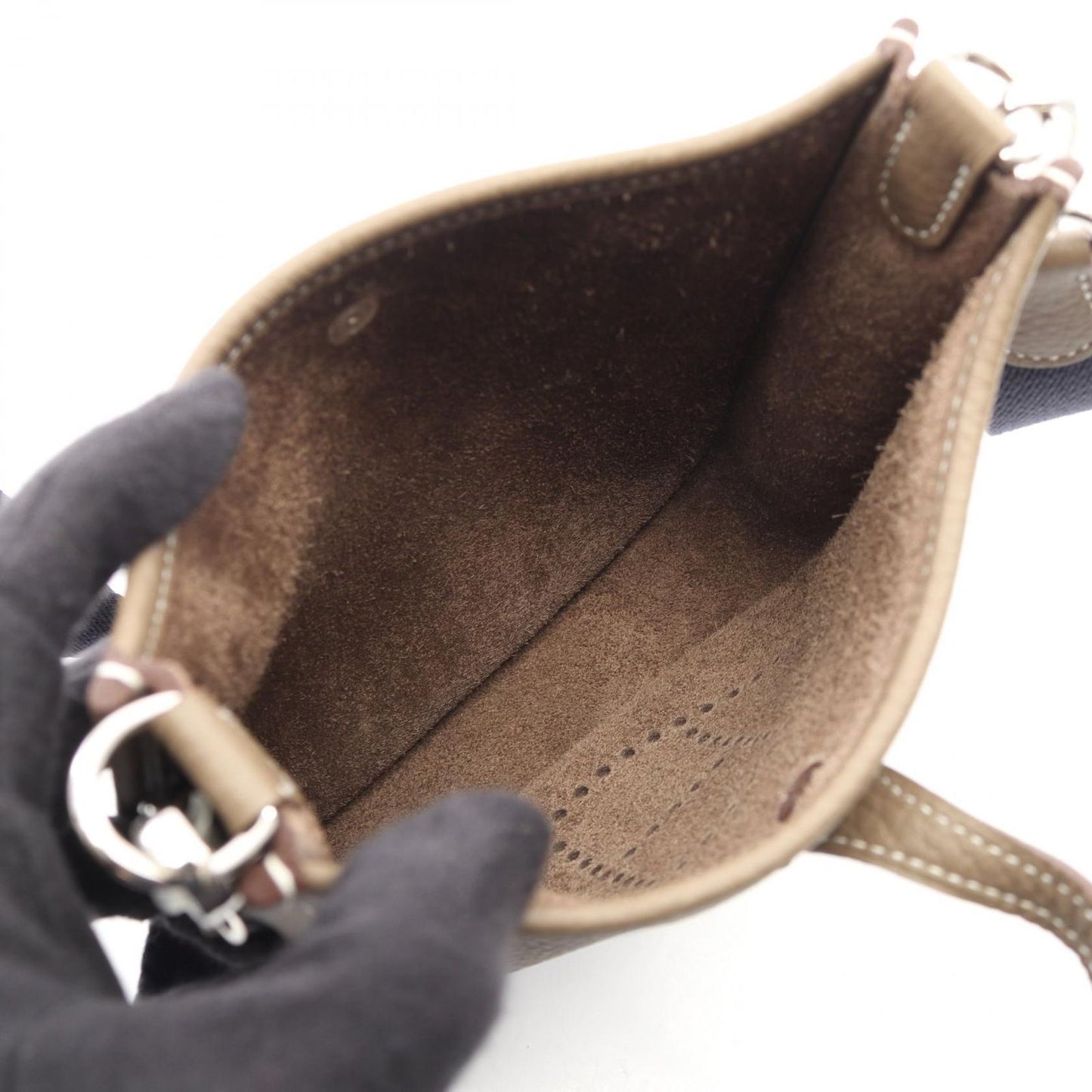 Hermes Shoulder Bag Evelyne TPM Amazon Etoupe Leather TPM — view 3