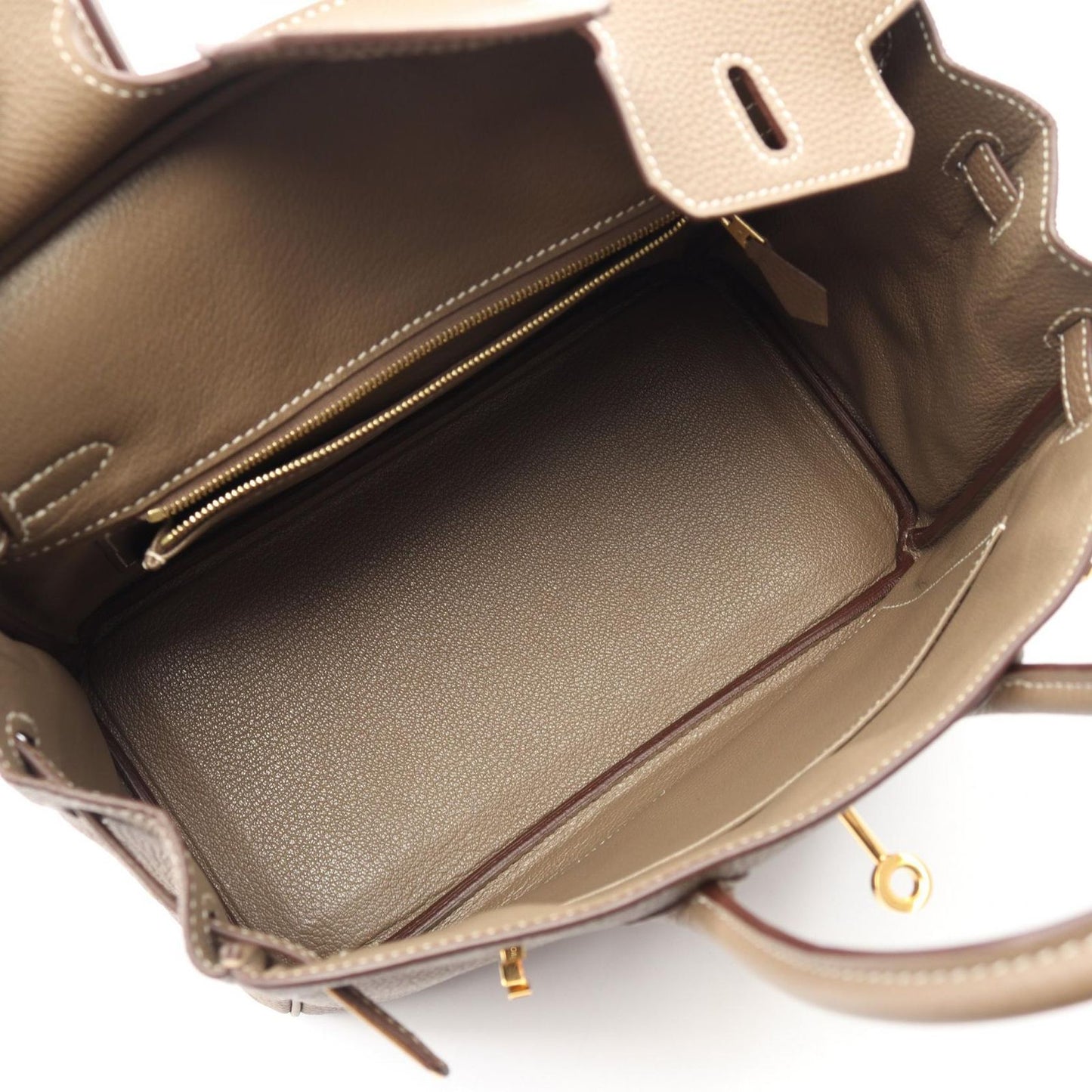 Hermes Handbag Birkin 25 Etoupe Leather — view 3