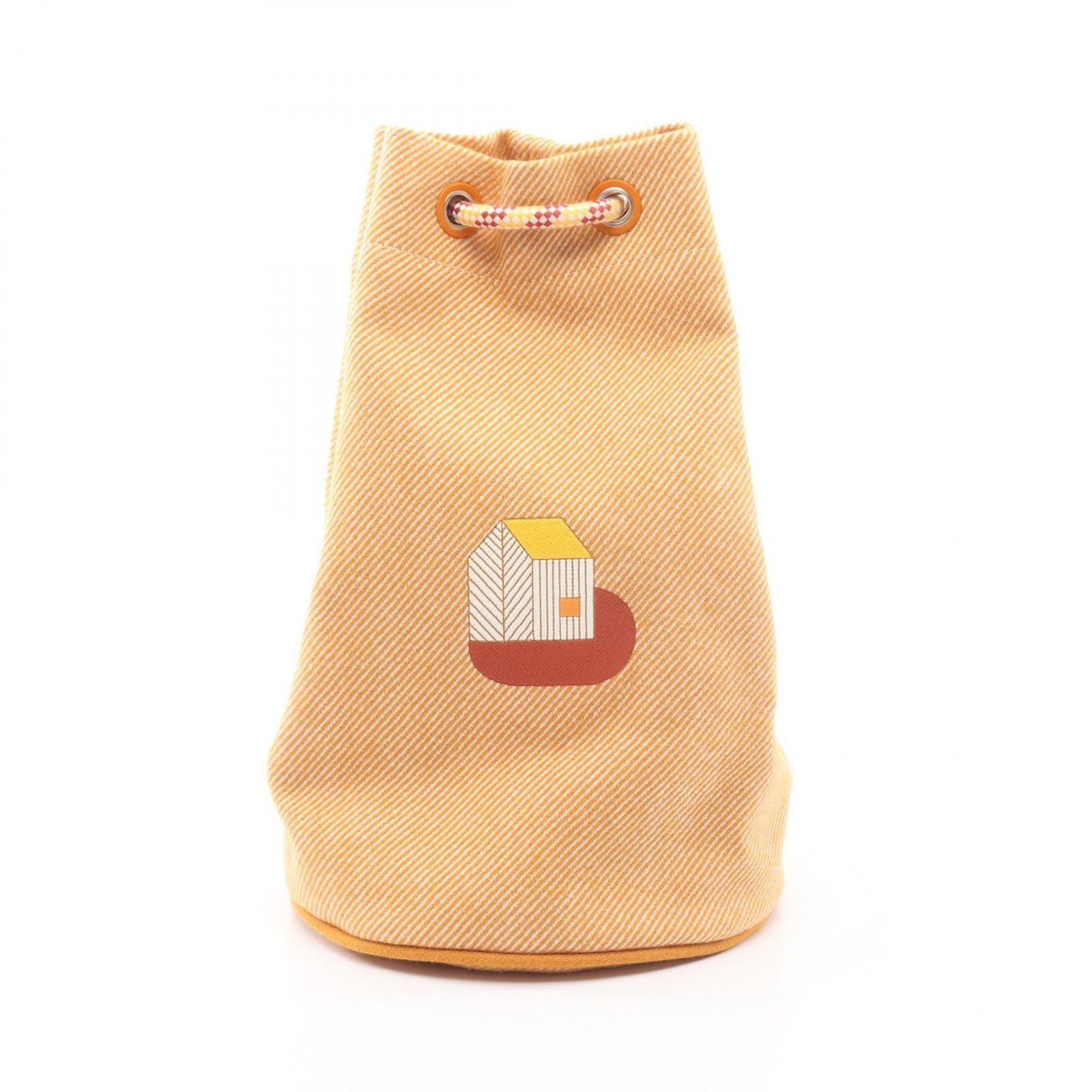Hermes Shoulder Bag Epope Duffle Kids Orange Multicolor Wool Duffel