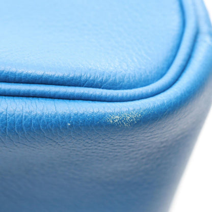 Hermes Shoulder Bag Lindy 30 Blue Zeliege Leather — view 8