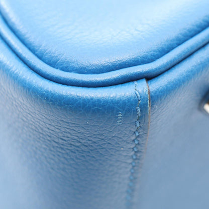 Hermes Shoulder Bag Lindy 30 Blue Zeliege Leather — view 7