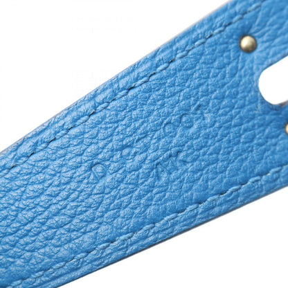Hermes Shoulder Bag Lindy 30 Blue Zeliege Leather — view 5