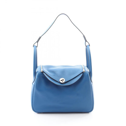 Hermes Shoulder Bag Lindy 30 Blue Zeliege Leather