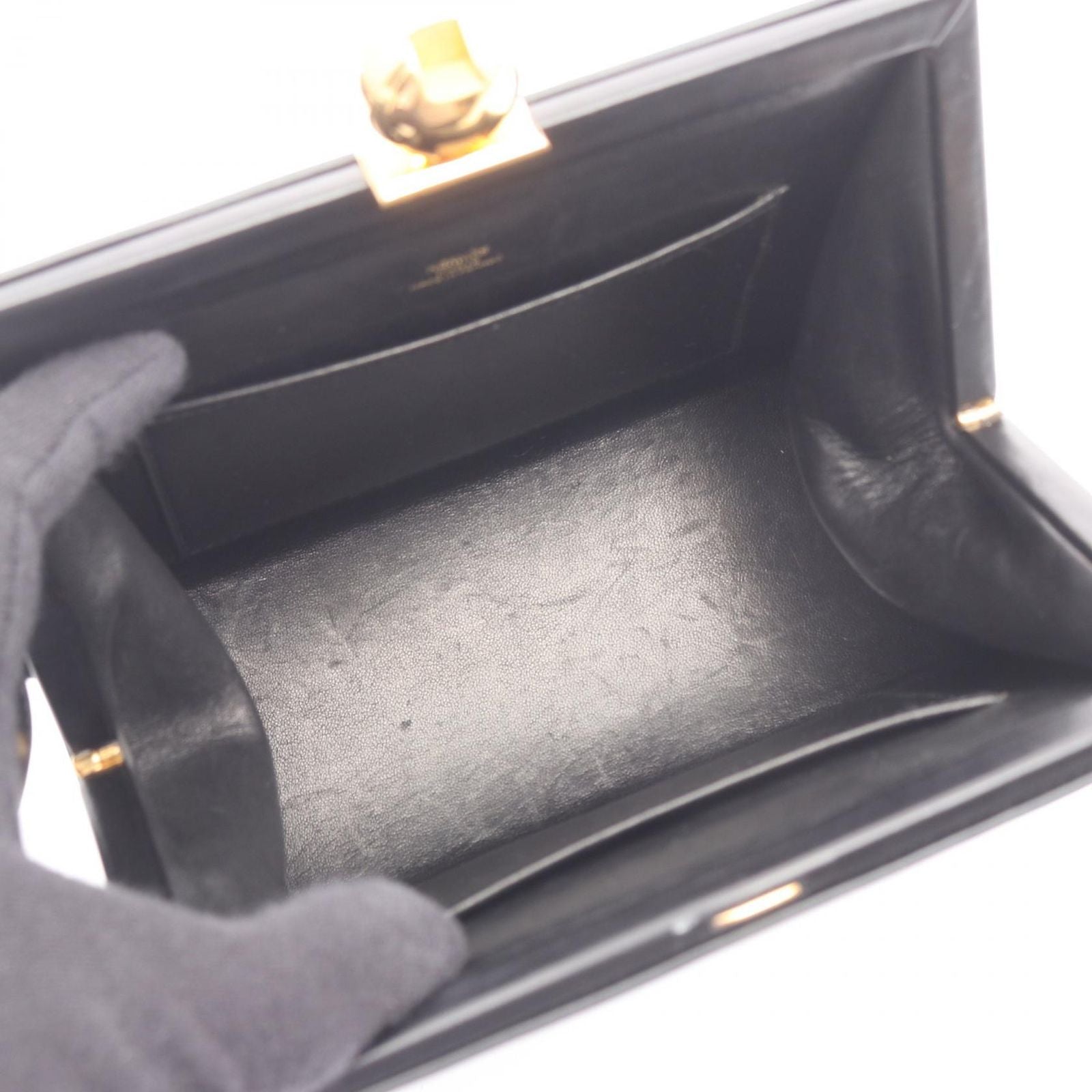 Hermes Shoulder Bag Vintage Black Calf — view 3