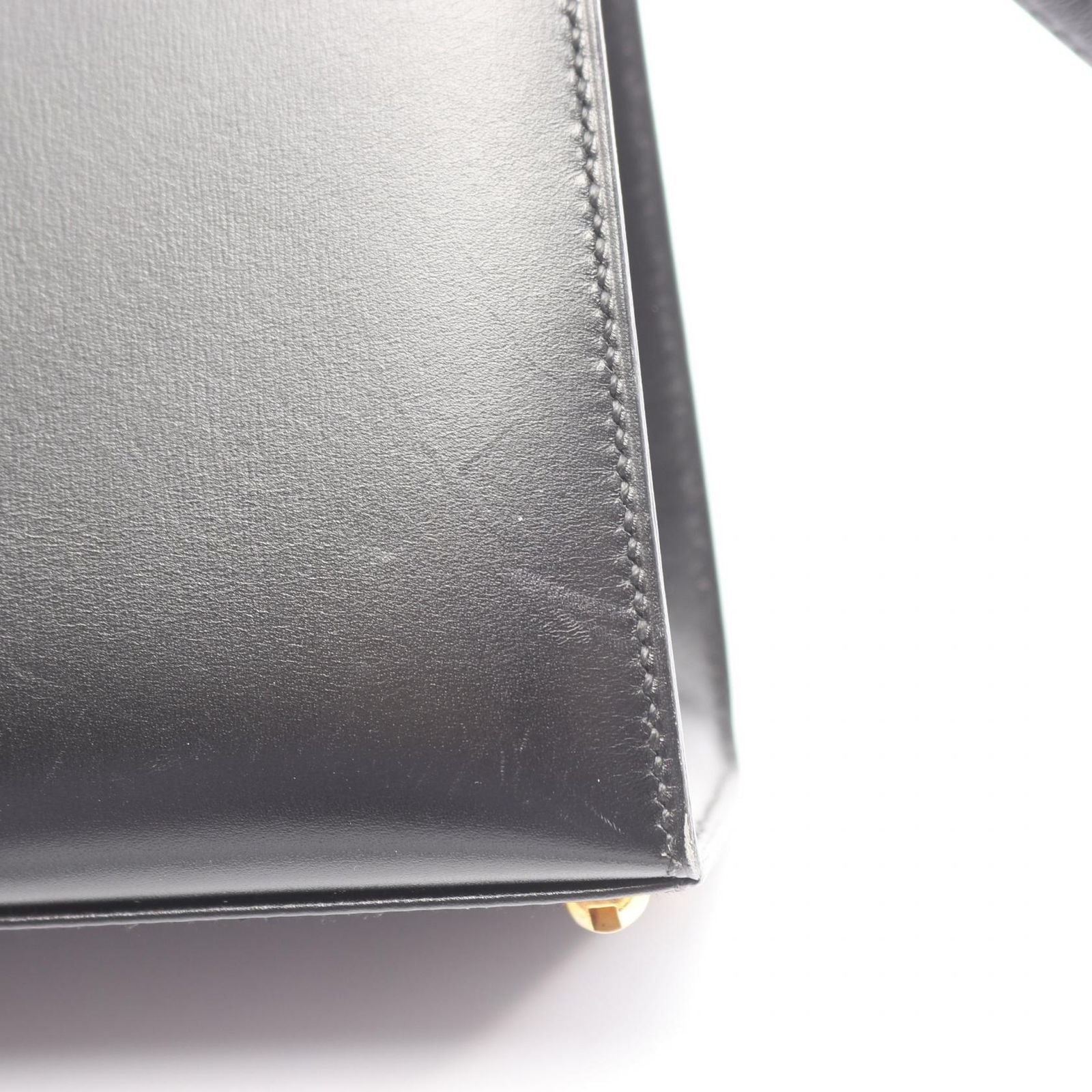 Hermes Shoulder Bag Vintage Black Calf — view 8