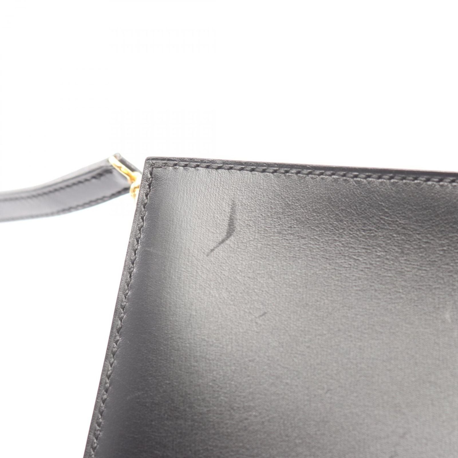 Hermes Shoulder Bag Vintage Black Calf — view 9