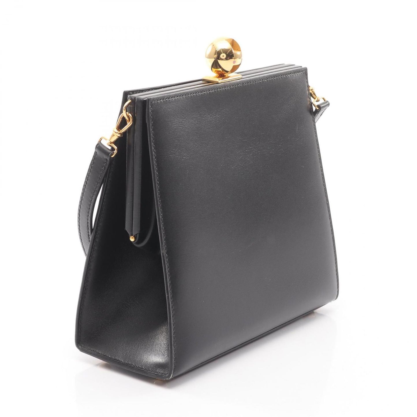 Hermes Shoulder Bag Vintage Black Calf — view 2