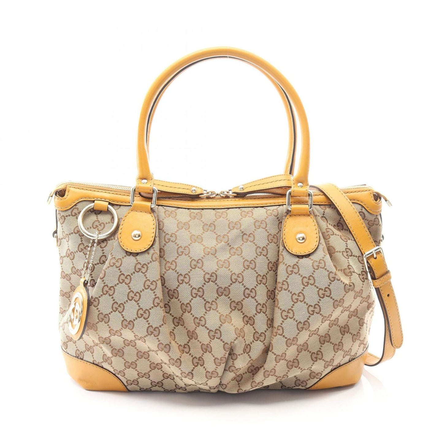 Gucci Handbag Ski GG Canvas 2-Way Beige Master de Ski Tote