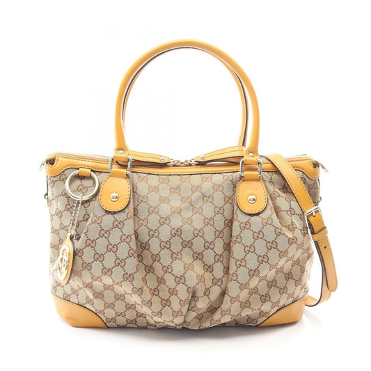 Gucci Handbag Ski GG Canvas 2-Way Beige Master de Ski Tote