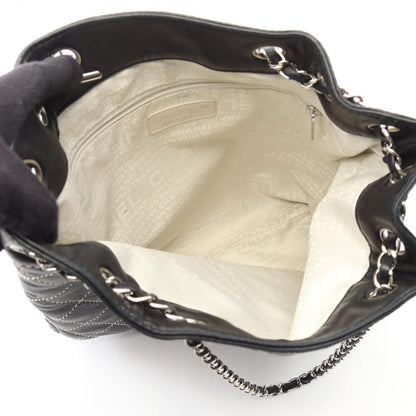 Chanel Shoulder Bag Wild Stitch Black Lambskin Coco Charm — view 3