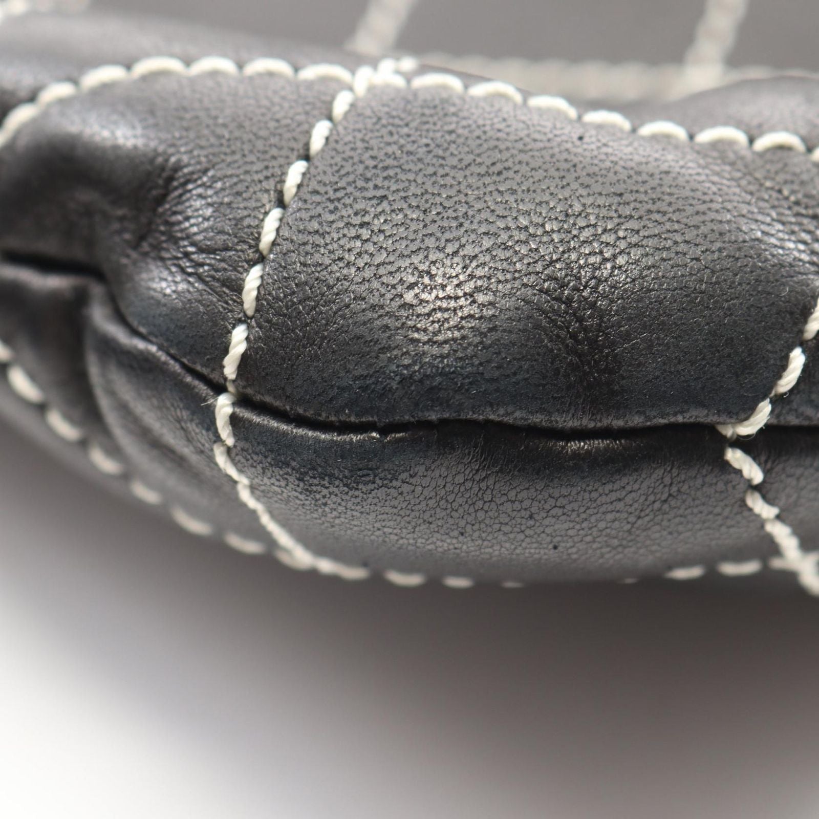 Chanel Shoulder Bag Wild Stitch Black Lambskin Coco Charm — view 8