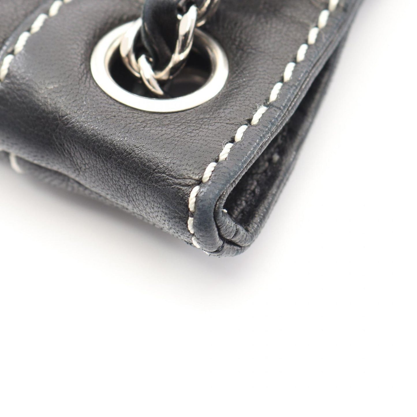 Chanel Shoulder Bag Wild Stitch Black Lambskin Coco Charm — view 7