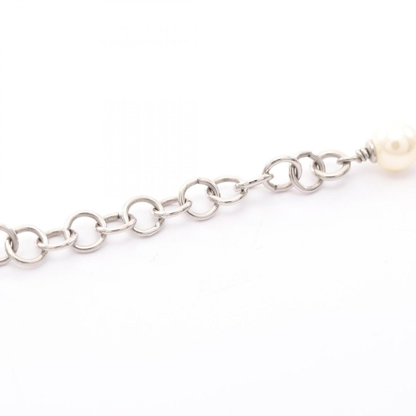 Chanel Necklace CC Logo Stainless Steel Pearl — view 7