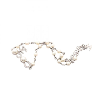 Chanel Necklace CC Logo Stainless Steel Pearl — view 3