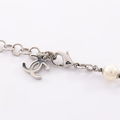Chanel Necklace CC Logo Stainless Steel Pearl — view 4