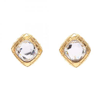 Chanel Earrings Quilted Gold
