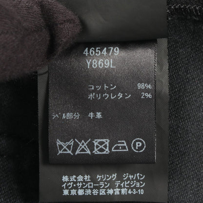 Saint Laurent Paris Denim Pants Slim Black Cotton — view 4