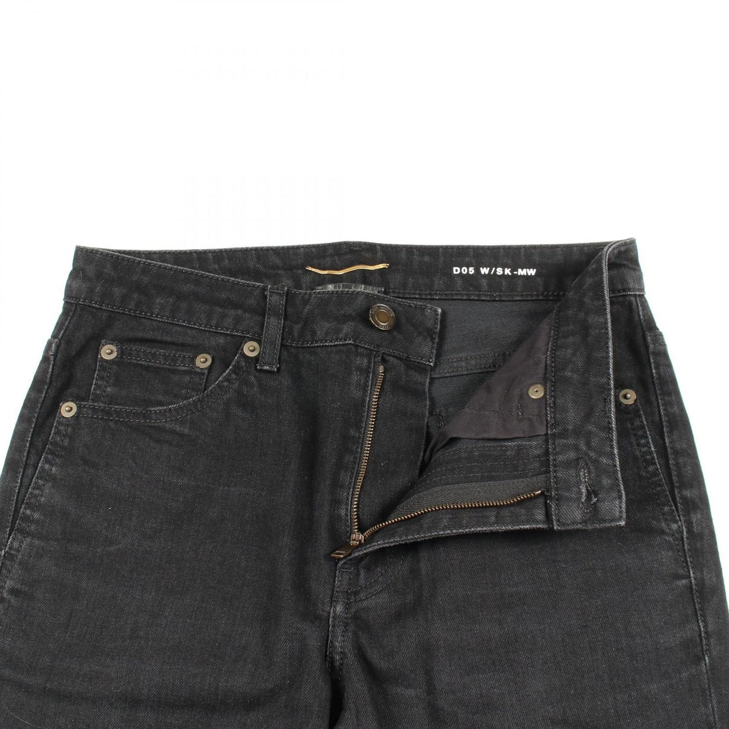 Saint Laurent Paris Denim Pants Slim Black Cotton — view 6