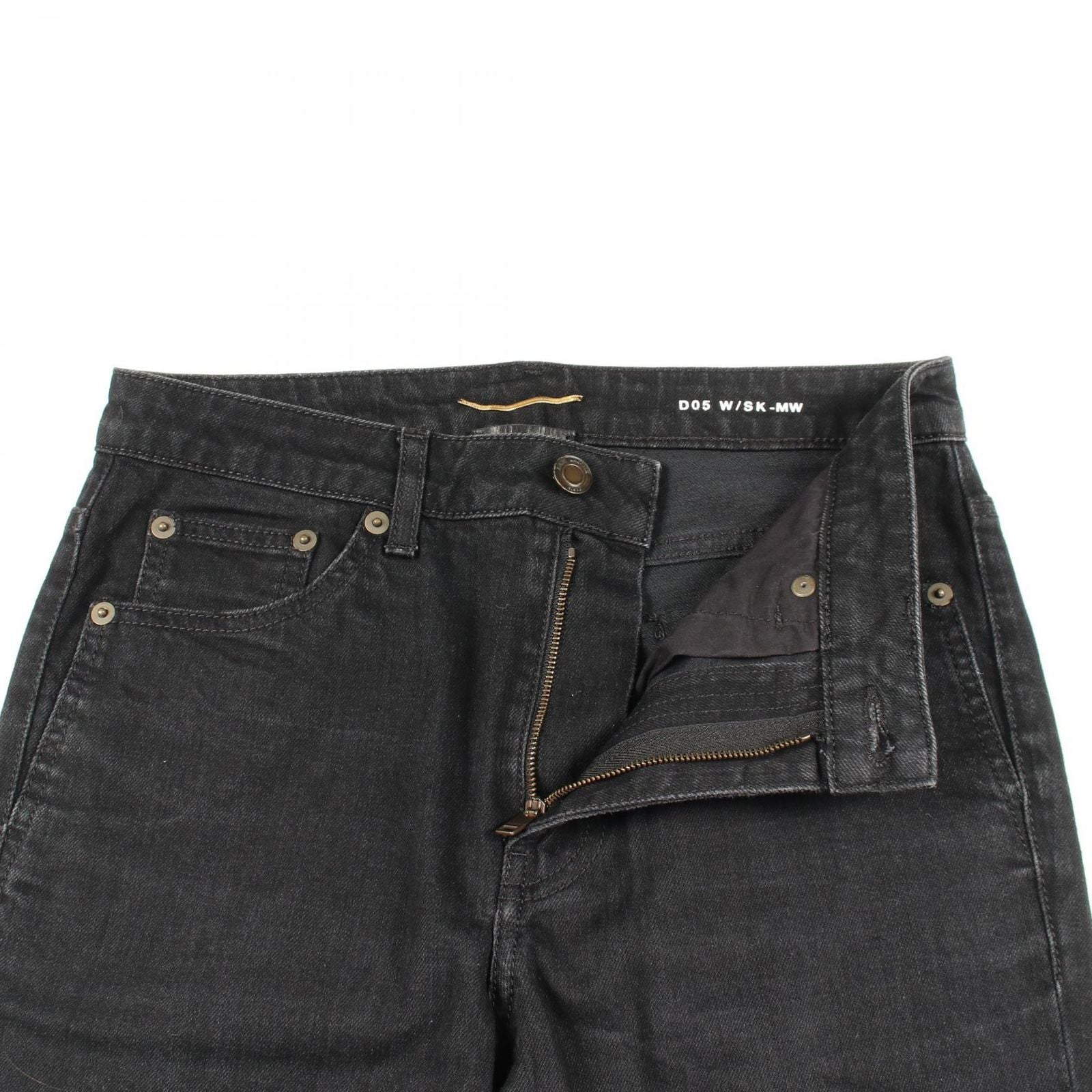 Saint Laurent Paris Denim Pants Slim Black Cotton — view 6
