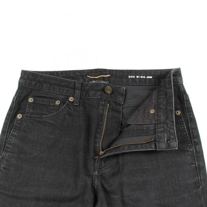 Saint Laurent Paris Denim Pants Slim Black Cotton — view 6