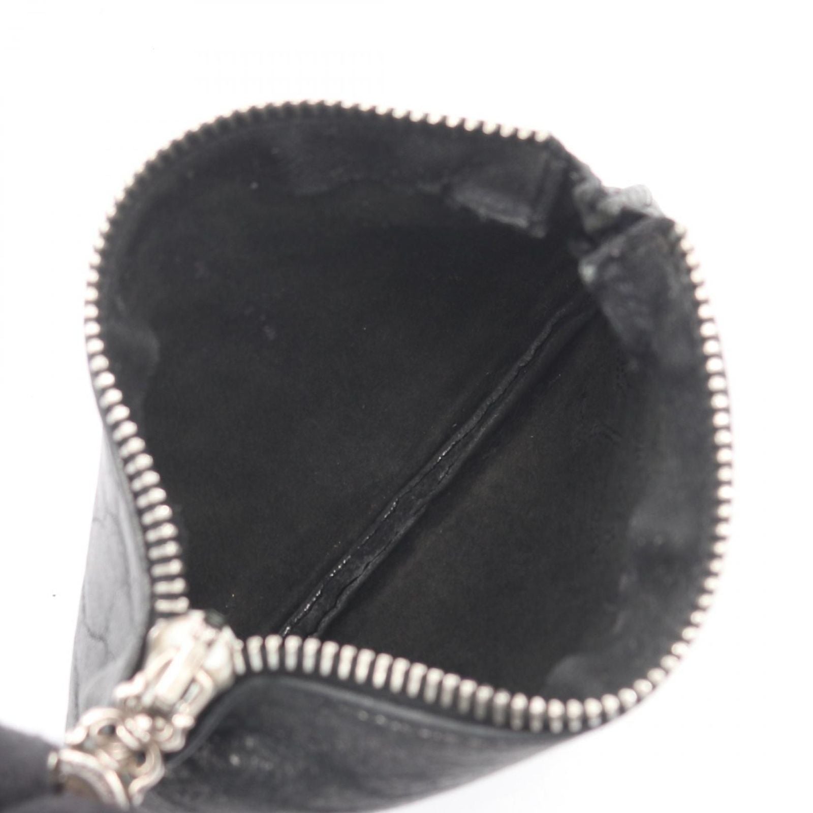 Chrome Hearts Coin Case Cross Patch Zipper Change Pass Leather Dagger Zip — view 3