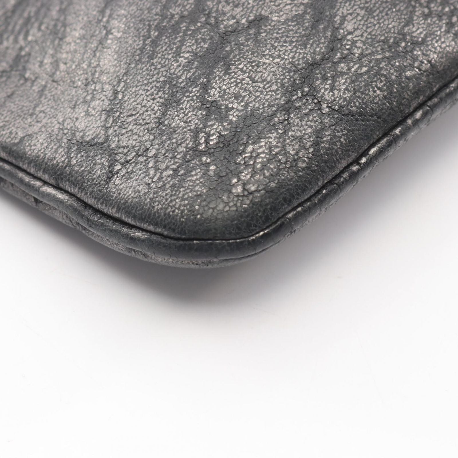 Chrome Hearts Coin Case Cross Patch Zipper Change Pass Leather Dagger Zip — view 7