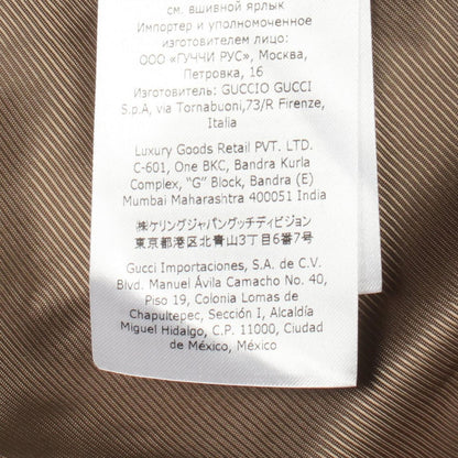 Gucci GG Jacquard Brown Wool Coat — view 4