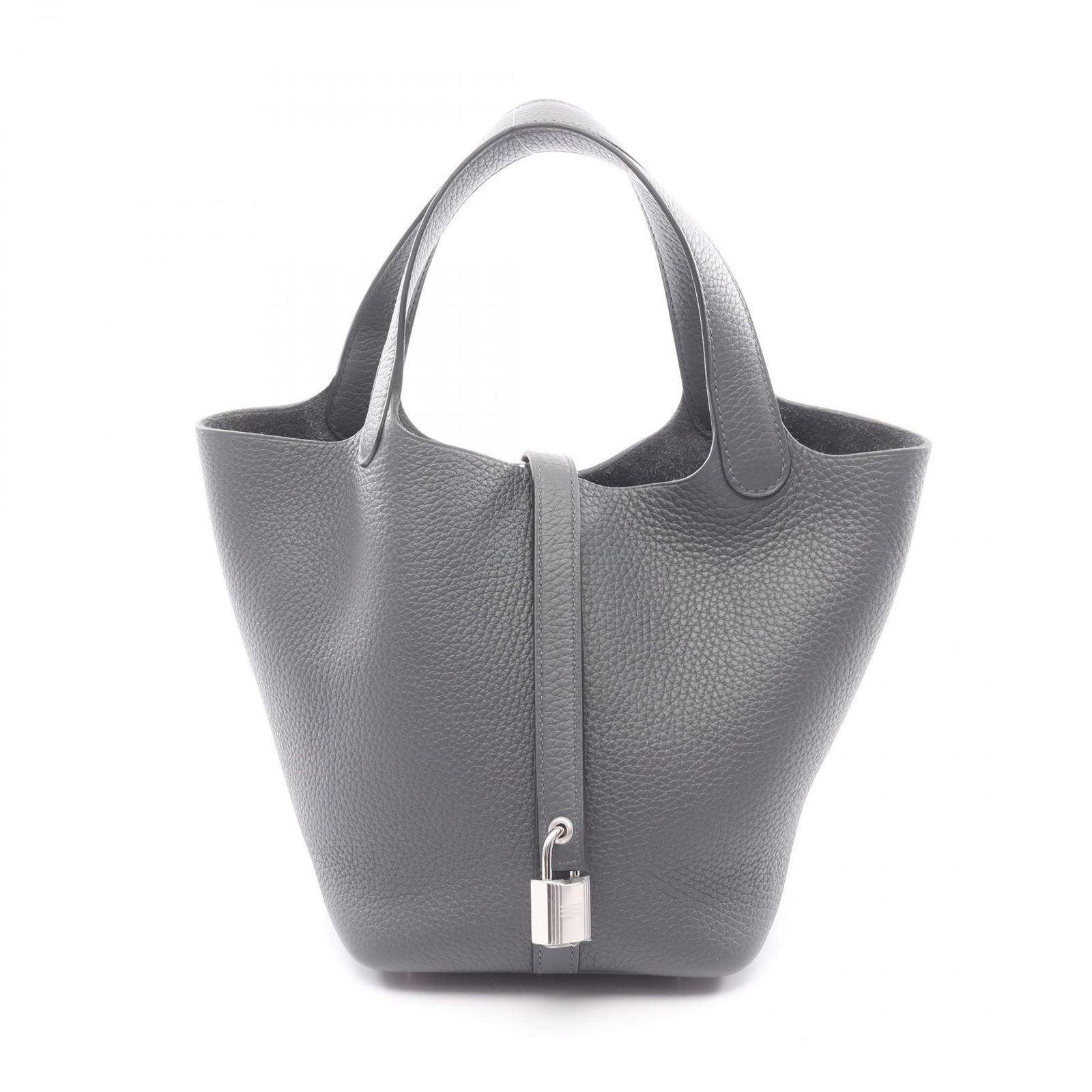 Hermes Handbag Picotin Lock PM Ardoise Leather