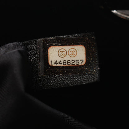 Chanel Tote Paris Biarritz PM Black Canvas Leather PM — view 5