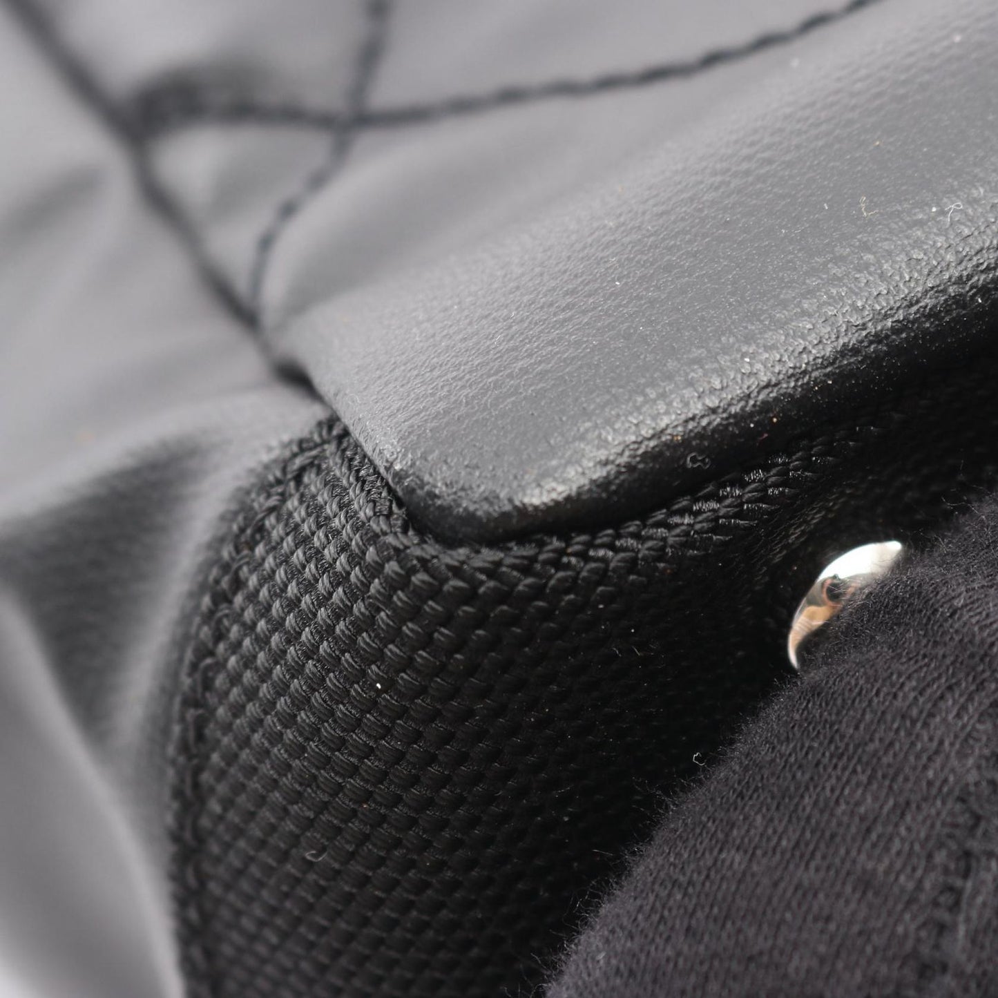Chanel Tote Paris Biarritz PM Black Canvas Leather PM — view 6